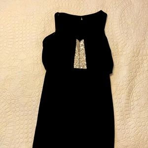 Trina Turk size 2 black dress with sequin back